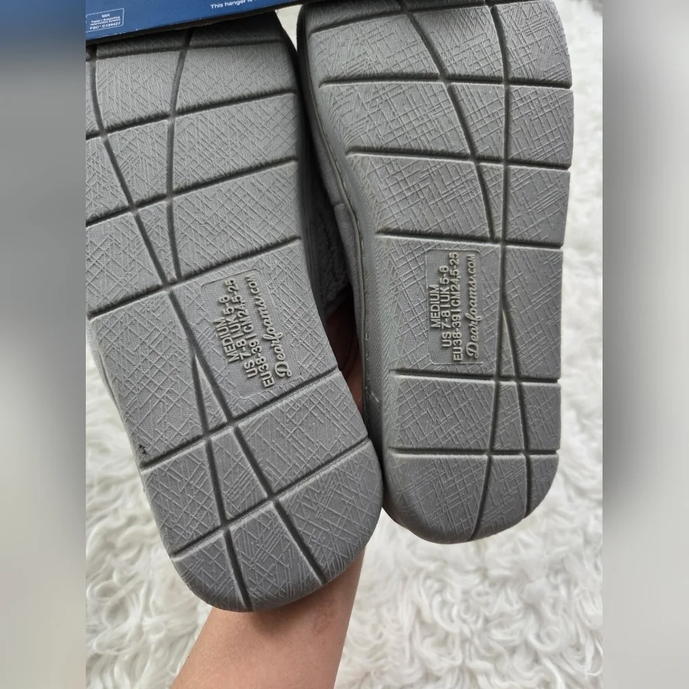 Dearfoams Women's Mickey Terry Adjustable Slide House Slipper. colorsleet. - Picture 5 of 7